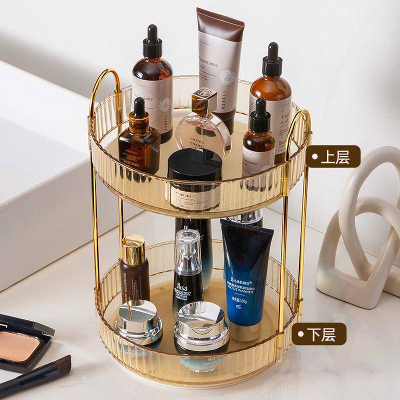 360 Rotating Dressing Table Compartment 2 Layers (Instant Pickup)