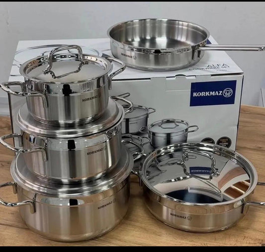 KORKMAZ A1660 Tencere Seti  Pot Set  (Instant Pickup)