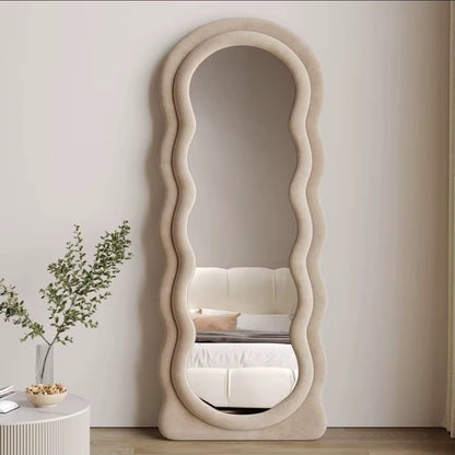 Aesthetic Wavy Floor mirror (Instant Pickup)