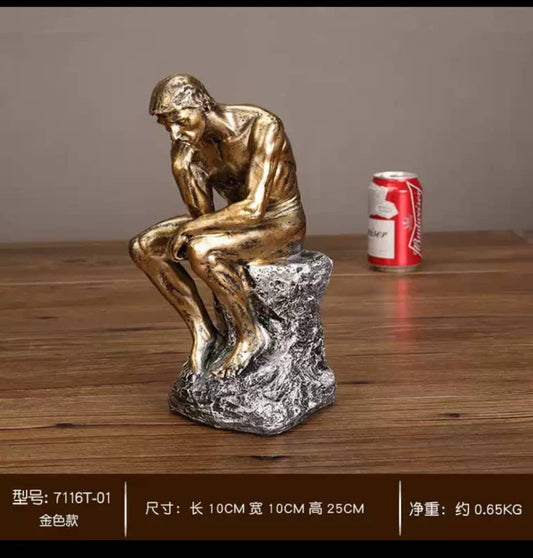Sitting Man Figurine Statue decor (Instant Pickup)