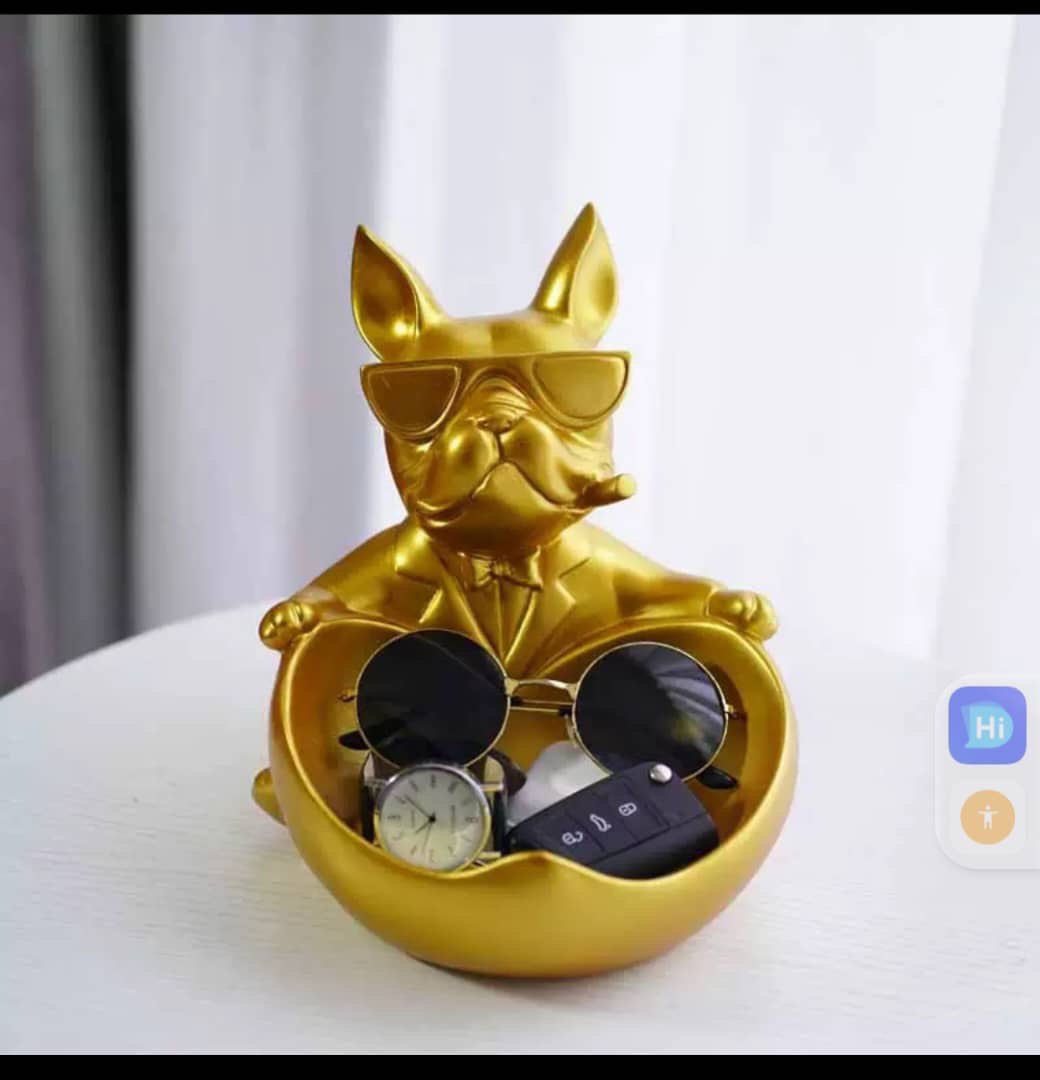 Rich Cat Remote and Key Holder Figurine Statue decor (Instant Pickup)