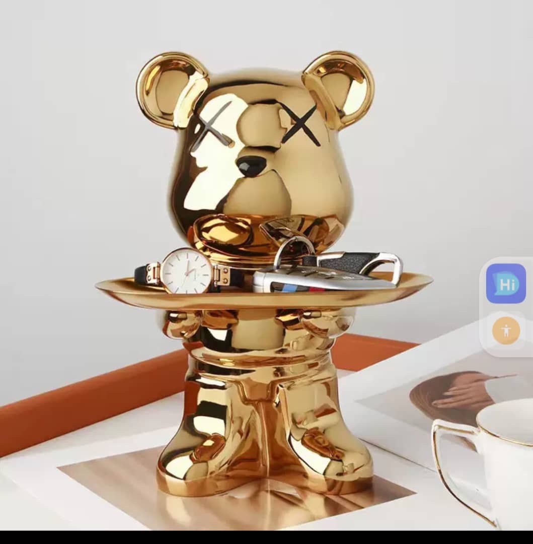 Rich Cat Remote and Key Holder Figurine Statue decor (Instant Pickup)