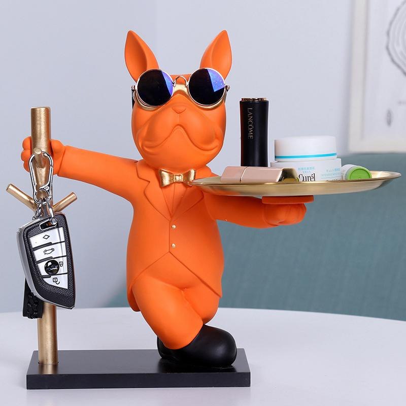 Suited Cat Remote and Key Holder Figurine Statue decor (Instant Pickup)