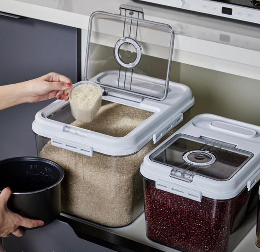 Transparent flip rice bucket (Instant Pickup)