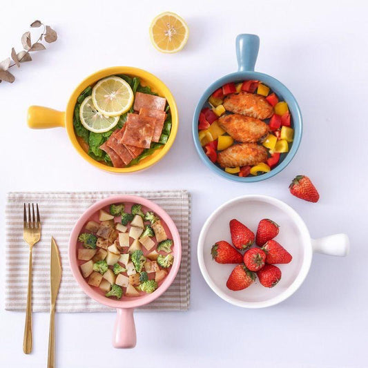 Ceramic Bowl with Handle (Instant Pickup)