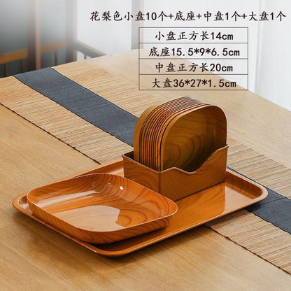 Dish Plate with Tray (10pcs) (Instant Pickup)