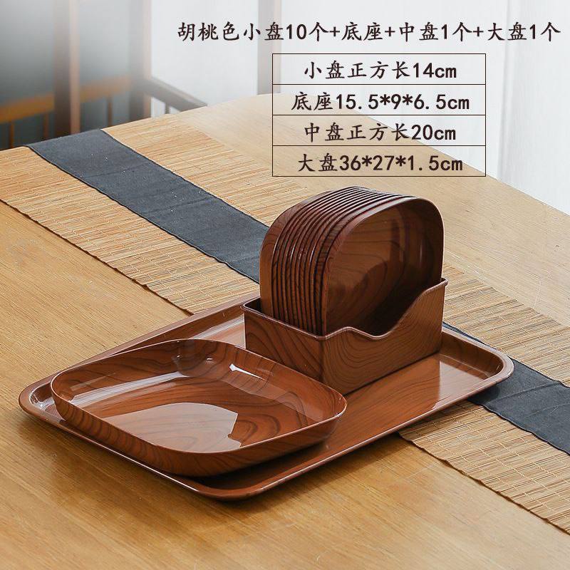 Dish Plate with Tray (10pcs) (Instant Pickup)